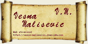 Vesna Mališević vizit kartica